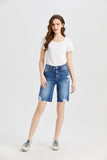 BAYEAS Full Size Super High Rise Denim Bermuda Shorts