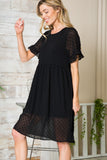 Swiss Dot Chiffon Dress