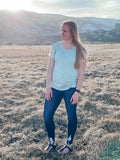 Solid Jersey Lace Sleeve Top