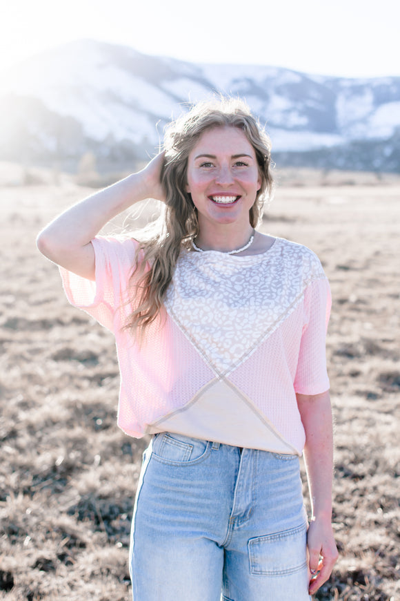 Pastel Pink Combo Shirt