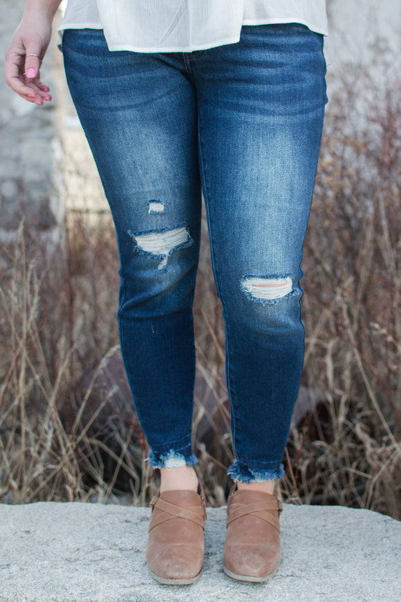 KanCan Detail Ankle Jeans