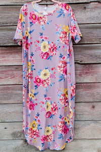 Floral Print Maxi Plus Size