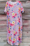 Floral Print Maxi Plus Size