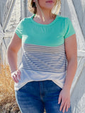 Stripe and Color Block Top